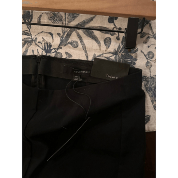 Harve Bernard Size 10 Black Stretch Pull on Pants Slim Ankle Length - Picture 4 of 6
